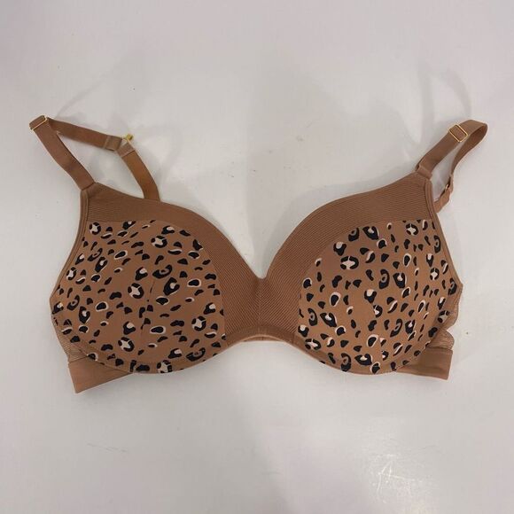 Lively Brown Leopard Print Lighty Lined Bra - Picture 1 of 5